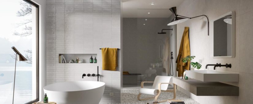 Piastrelle grandi formati per bagno: le nuove tendenze